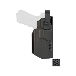 Gould & Goodrich TELR Duty OWB Belt Holster Glock 19/45 All Gens/23 Gens 3/4 Security Hood Optic 4 Belt Loop Right Black Weave X5000-19HO-1W