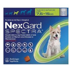 Nexgard Spectra For Medium Dogs 16.5 To 33lbs (Green) 3 Pack