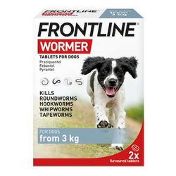 FRONTLINE Wormer Tablets for Dogs | 3kg+ | 4 Tablets
