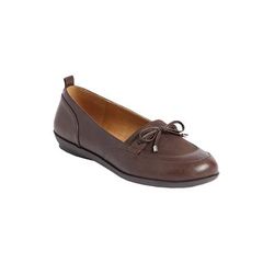 Extra Wide Width Women's The Anders Flat by Comfortview in Brown (Size 7 WW)