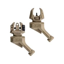 FAB Defense Top Mounted Deployable Front and Rear Sight for Right Hand FDE fx-frbsost