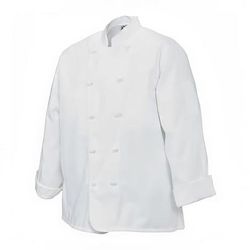 Chef Revival J050-XL Poly Cotton Chef Jacket, Cloth Knot, X-Large, White