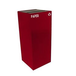 Witt 36GC02-SC 36 gal Paper Recycle Bin - Indoor, Fire Resistant, 36 Gallon, Scarlet, Red