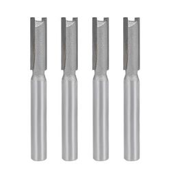 Router Bit 1/4 Shank 1/4" Cutting Dia 2 Straight Flutes Carbide Cutter Tool 4pcs - 1/4x1/4" 4pcs