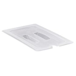 Cambro 30PPCHN190 Food Pan Cover with Handle - 1/3 Size, Notched, Translucent, Semi-transparent