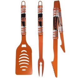 Cincinnati Bengals 3 pc Color BBQ Tool Set - Siskiyou Buckle F3CC010