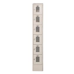 Winholt WL-66-18 12" Column Locker - 18" W, Beige Painted, Mesh Grid Vent