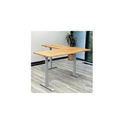 66" x 77" Solid Beech Wood L-Shaped Electric Lift Desk