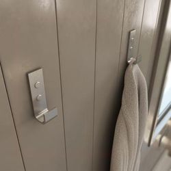 Randolph Morris Flat Metal Hook (pack of 2) Brushed Chrome 10045083-201