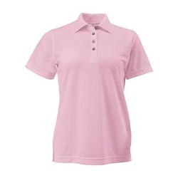 Paragon SM0104 Women's Saratoga Performance Mini Mesh Polo Shirt in Charity Pink size XL | Microfiber polyester 104