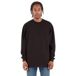 Shaka Wear SHMHLS Adult 7.5 oz. Max Heavyweight Long-Sleeve T-Shirt in Black size Large