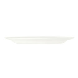 Libbey 905356831 13-1/2" x 10-3/8" Oval Slenda Platter - Porcelain, White Royal Rideau, 1 Dozen