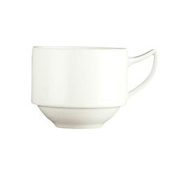 Libbey 987659364 8 1/2 oz Handled Cup w/ Silk Pattern & Royal Rideau Body, White