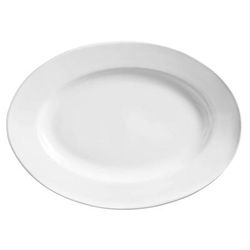 Libbey 840-520R-10 9 3/4" x 7 1/4" Oval Porcelana Platter - Porcelain, Bright White