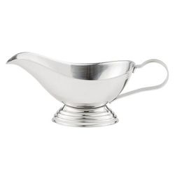 Libbey CT-126 4 oz Belle Gravy Boat - 18/8 Stainless, Silver