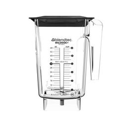 Blendtec 40-713-10 90 oz Wildside+ Jar Kit w/ Black Hard Lid - Tritan, Clear