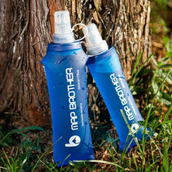 250ml-500ml Foldable Soft Flask TPU Squeeze Outdoor Sports Running Water Bottle for Running Hiking Cycling Climbing Durable