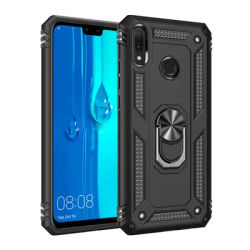 Fashion Bring Shockproof Magnetic Metal With Ring Phone Case For Huawei Y9 Y5 2019 Y6 Y7 Pro Prime