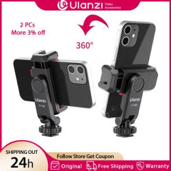 Ulanzi ST-06S Vertical Shooting Phone Mount Holder for DSLR Camera Monitor Mount Tripod Mount Clamp