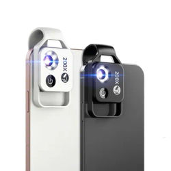 APEXEL 200X Microscope Lens for Mobile Phone Macro Lens with CPL Filter LED Light HD Camera Magnifying Lens Phone Accessories