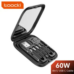 Toocki 4 in 1 PD 60W USB C To USB Type C Cable Data Cord For POCO Macbook Laptop Micro USB Type C