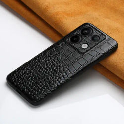 Genuine Cowhide Leather Phone Case for Xiaomi Poco X6 Pro Redmi Note 13 Pro Plus 5G Mi 13T Pro 14T Pro 14 Ultra Back Cover