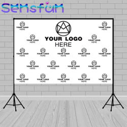 Custom logo photography background Company Logo sweet 16 18 birthday party step repeat photophone White backdrop photo wallpaper
