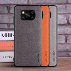 Case for Xiaomi Poco X3 NFC X3 Pro coque Luxury textile Leather skin soft phone cover for xiaomi