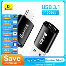 Baseus USB 3.1 Adapter OTG Type C to USB Adapter Female Converter For Macbook pro Air Samsung S20