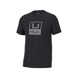 Huk Men's Stacked Logo T-Shirt, Black SKU - 322212