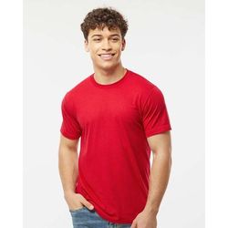 Tultex T241 Poly-Rich T-Shirt in Red size 3XL | 65/35 Polyester/Cotton 241