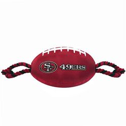 San Francisco 49ERS Nylon Football Rope Dog Toy, Large, Multi-Color