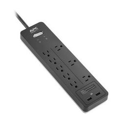 APC Home Office SurgeArrest 8-Outlet Surge Protector with USB Charging (6', 120 PH8U2