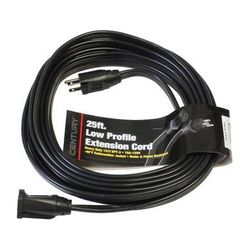 Century Wire and Cable 12 AWG Flat SPT-3 Extension Cord (25', Black) D11821025