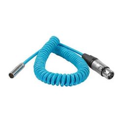 Kondor Blue Coiled Mini-XLR to XLR Cable for Canon C70 & BMPCC 4K/6K (12 to 24") KB-COIL-MNXLR-12