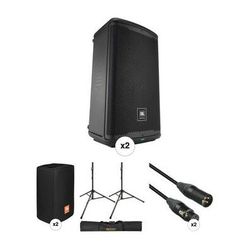 JBL Dual EON710 Powered Speaker Kit with Stands, Covers, Bag, and Cables JBL-EON710-NA