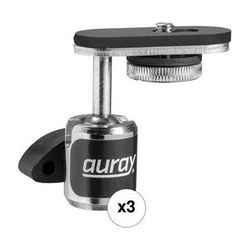 Auray CMS-01 5/8"-27 Female to 1/4"-20 Male Mic Stand Swivel Adapter (3-Pack) CMS-01