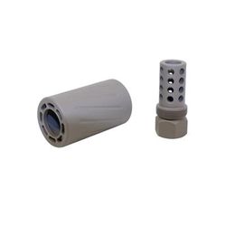 Guntec USA AR 300 Blackout Muzzle Comp With QD Blast Shield Cerakote Flat Dark Earth SPITFIRE-300-FDE