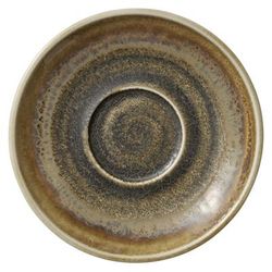 Libbey 801693441000102 6 1/8" Round Perfect Match Saucer - Porcelain, Cumin, Brown