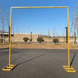 Arc carré en fer de Style jardin pour mariage, cadre de porte à fleurs artificielles, décoration d'arc de ballons pour fête de vacances, arrière-plan de réception-cadeau pour bébé