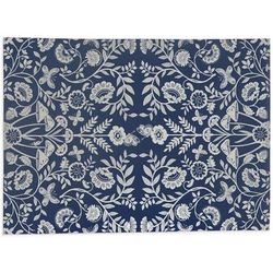 AUTUMN BUTTERFLY GARDEN NAVY Kitchen Mat By Kavka Designs