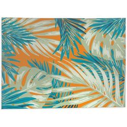 TROPIC BREEZE TANGERINE Kitchen Mat By Kavka Designs