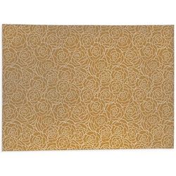 FIELD OF AUTUMN ROSE OCHRE Kitchen Mat By Kavka Designs