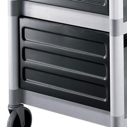 Cambro BC340KDP110 Single Shelf Panel Set for KD Utility Cart, Black