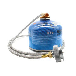 Outdoor Camping Gas Stove Butane Adapter Extension Tube Split Stove Furnace Converter Connector Aluminum Alloy Auto-off Adapters