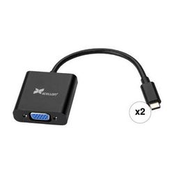 Xcellon USB Type-C to VGA Adapter (2-Pack) C-VGA-12