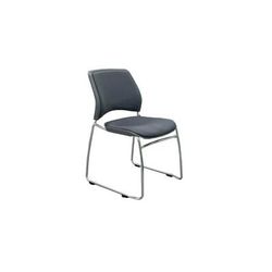 Gray 300 lb. Capacity Premium Padded Ganging Stacking Chair
