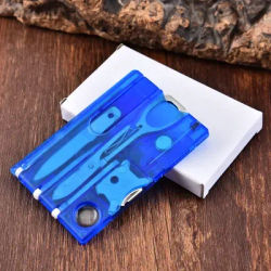 HOT 12 In 1 Pocket Credit Card Portable Multi Tools Outdoor Survival Camping Equipment 1 Box Portable Hiking Cards EDC Tool Gear