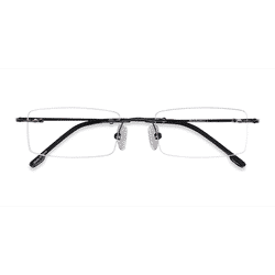 Unisex s rectangle Black Metal Prescription eyeglasses - Eyebuydirect s Billings