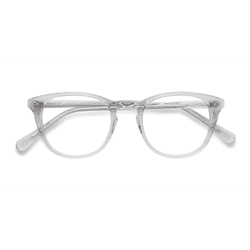Unisex s round Clear Acetate Prescription eyeglasses - Eyebuydirect s New Day